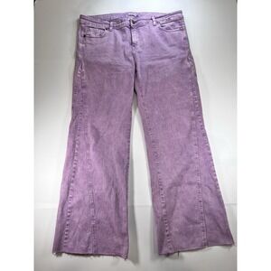 Renatta&go Flair Leg Jeans Cut Off Woman's Sz 42 Dyed Purple.‎ OOAK